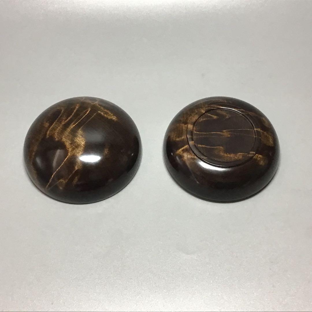 テ*リ様 楓ハードメイプル　縮杢黒漆染め　ミニ食蘢　香合　小物入れ