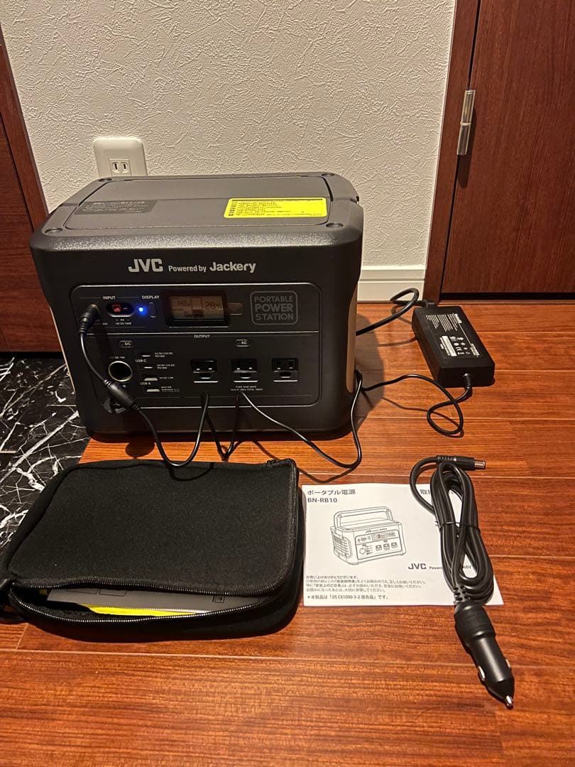 【本日限定価格！セット販売】JVC ポータブル電源 ポータブルソーラーパネル