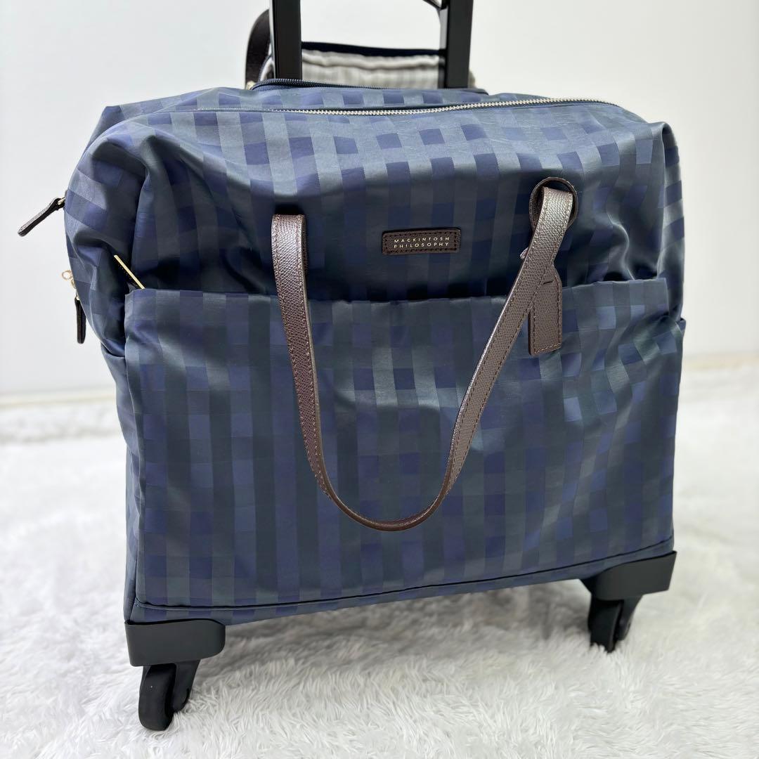 極美品✨マッキントッシュフィロソフィー　チェック キャリーケース　ユニセックス