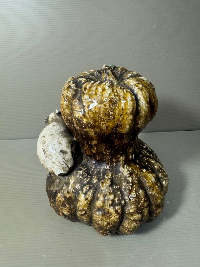 2612 希少　九谷焼　木米作　ネズミ瓜　置物　時代物