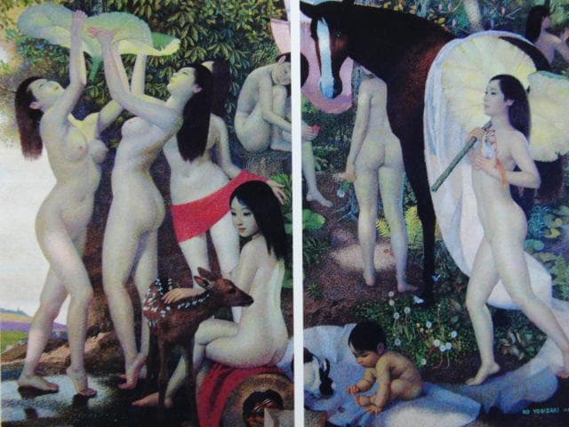 與志崎朗、燦瑞兆夏、希少な画集より、新品高級額・額装付