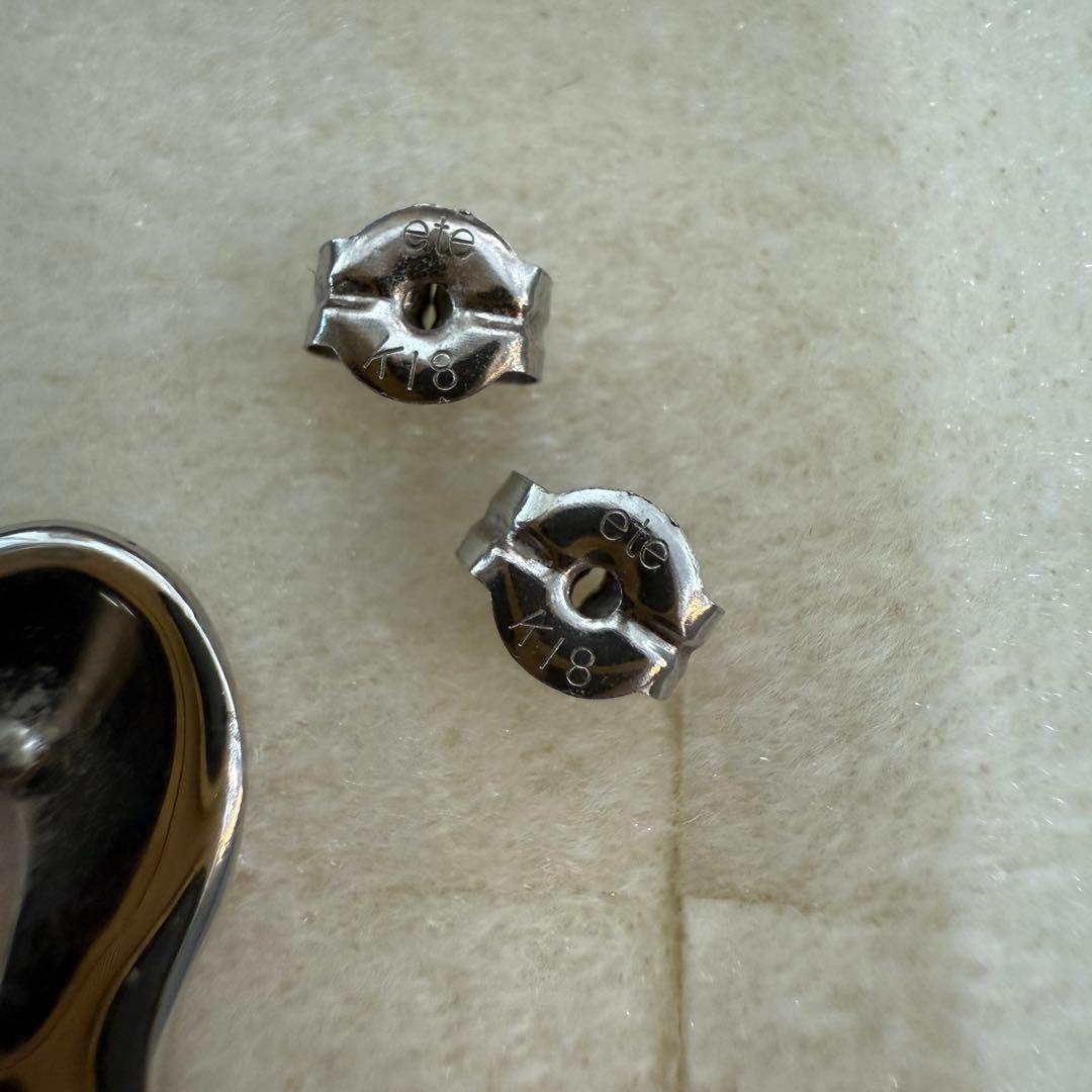 よっしー　エテ　ビーンズピアス　プラチナムカラー