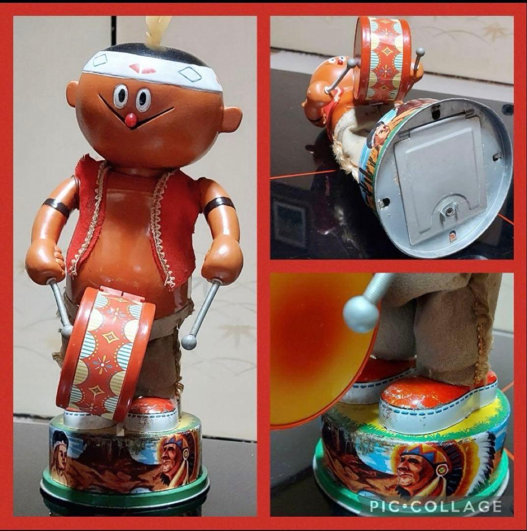 野村トーイ　1960年代製　インディアン シスコーン坊や 高さ約32cm