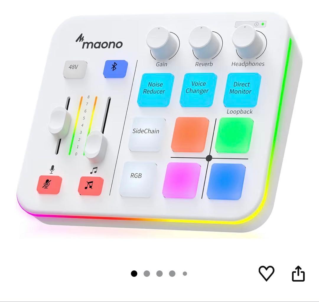 MAONO オーディオミキサー オーディオインターフェース XLRケーブル付