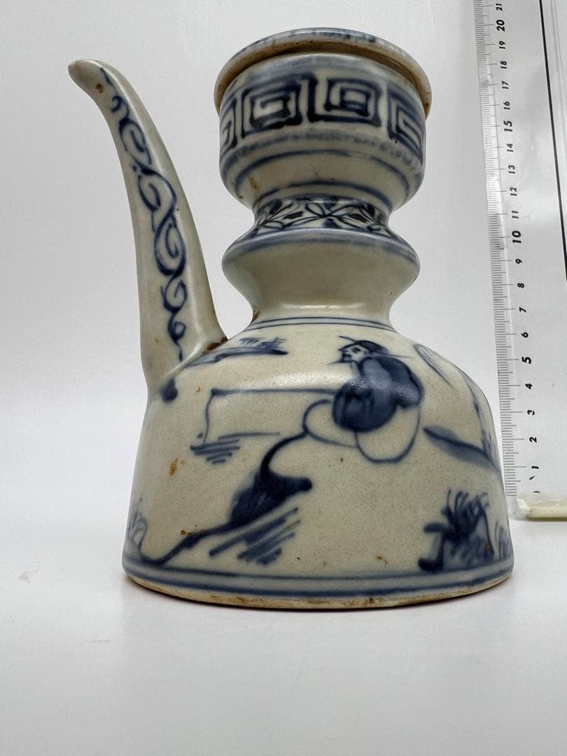 中国明朝染付ティーポット茶道具骨董古美術コレクション唐物　アンティーク青磁　江戸