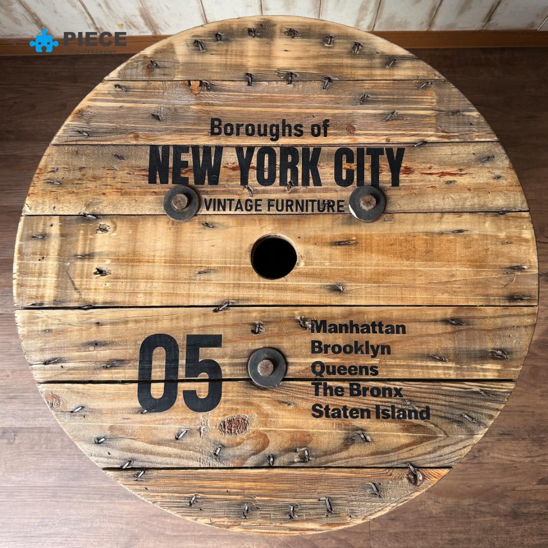 テーブル インダストリアル 家具 ケーブル 電線ドラム アメリカン NY05