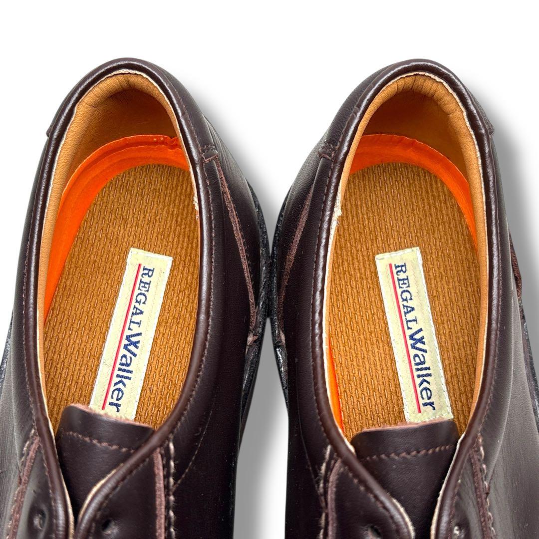 未使用■REGAL WALKER【26.0】本革 革靴 プレーントゥ ブラウン