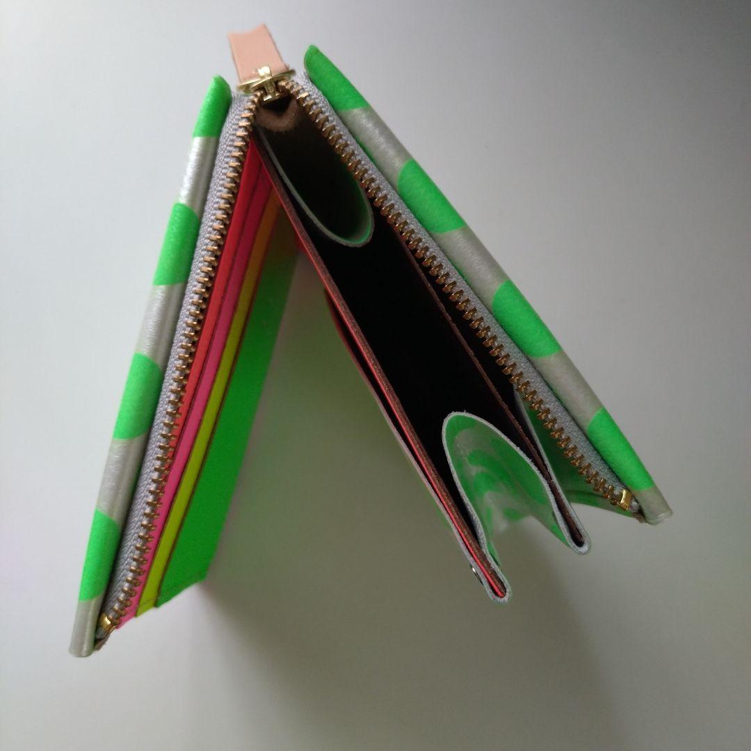 carmine カラフルドット２つ折り財布