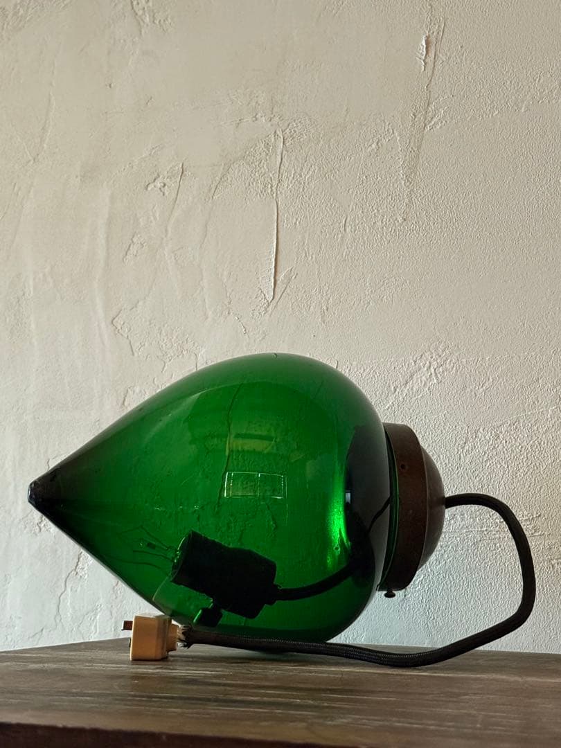 ガラス ペンダントライト 時代物 電笠 電傘 レトロ ヴィンテージ 間接照明