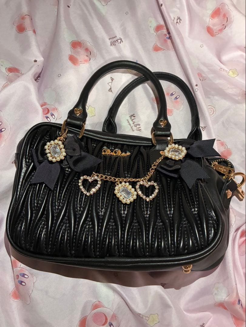 LIZLISA リズリサ キルティングリボンチャームポシェット