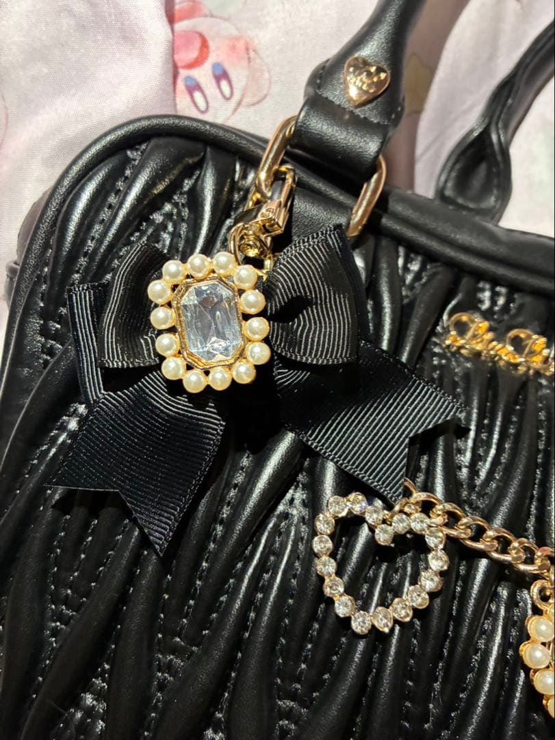 LIZLISA リズリサ キルティングリボンチャームポシェット