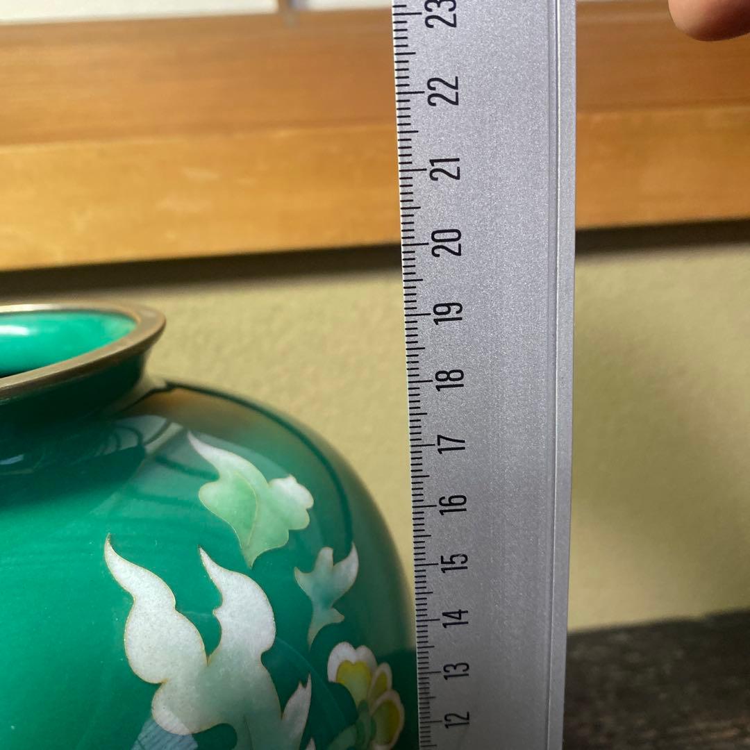 翡翠色　安藤七宝花瓶