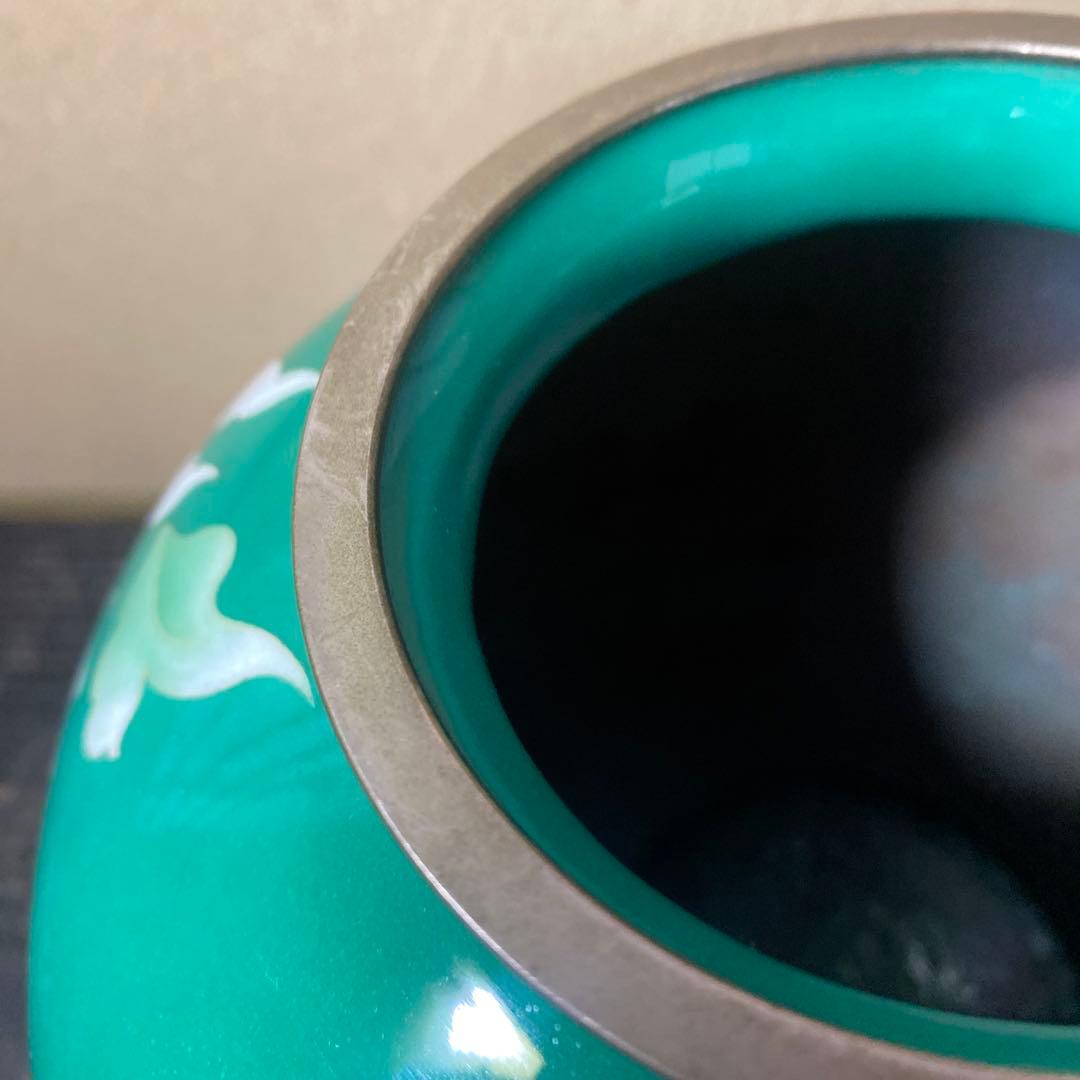 翡翠色　安藤七宝花瓶