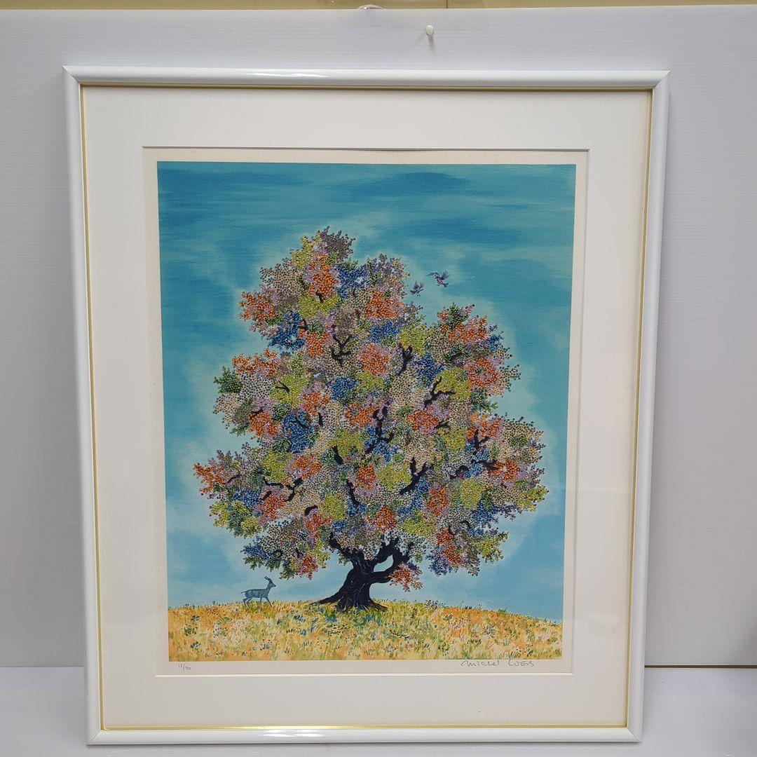 ミッシェル・ロブ リトグラフ　12/90. 鉛筆サイン