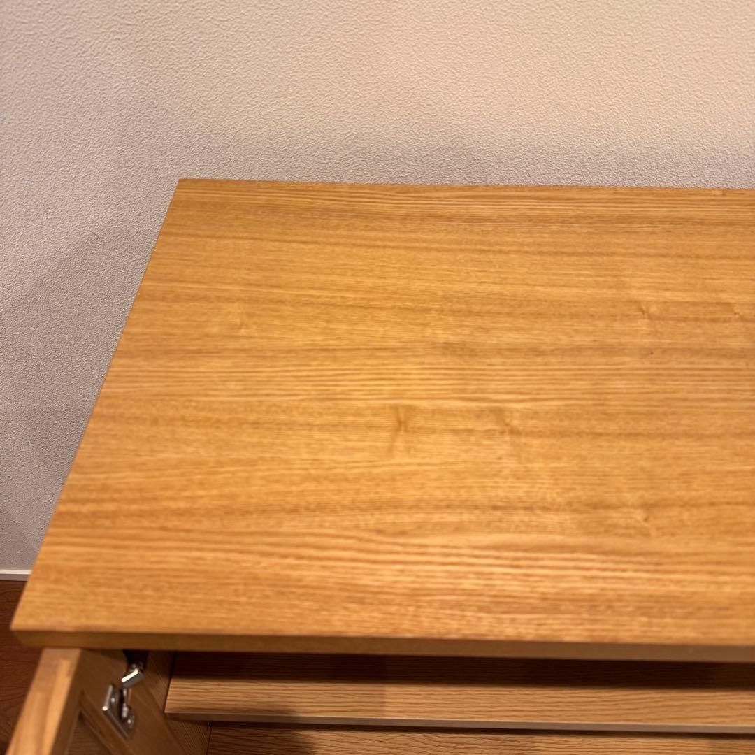 無印良品 脚付木製キャビネット ガラス扉 リビング収納 本棚 食器棚 インテリア