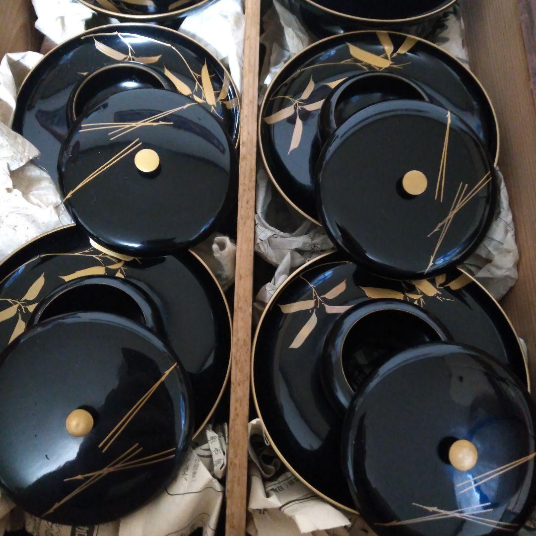 松竹梅蒔絵入　茶台十客揃