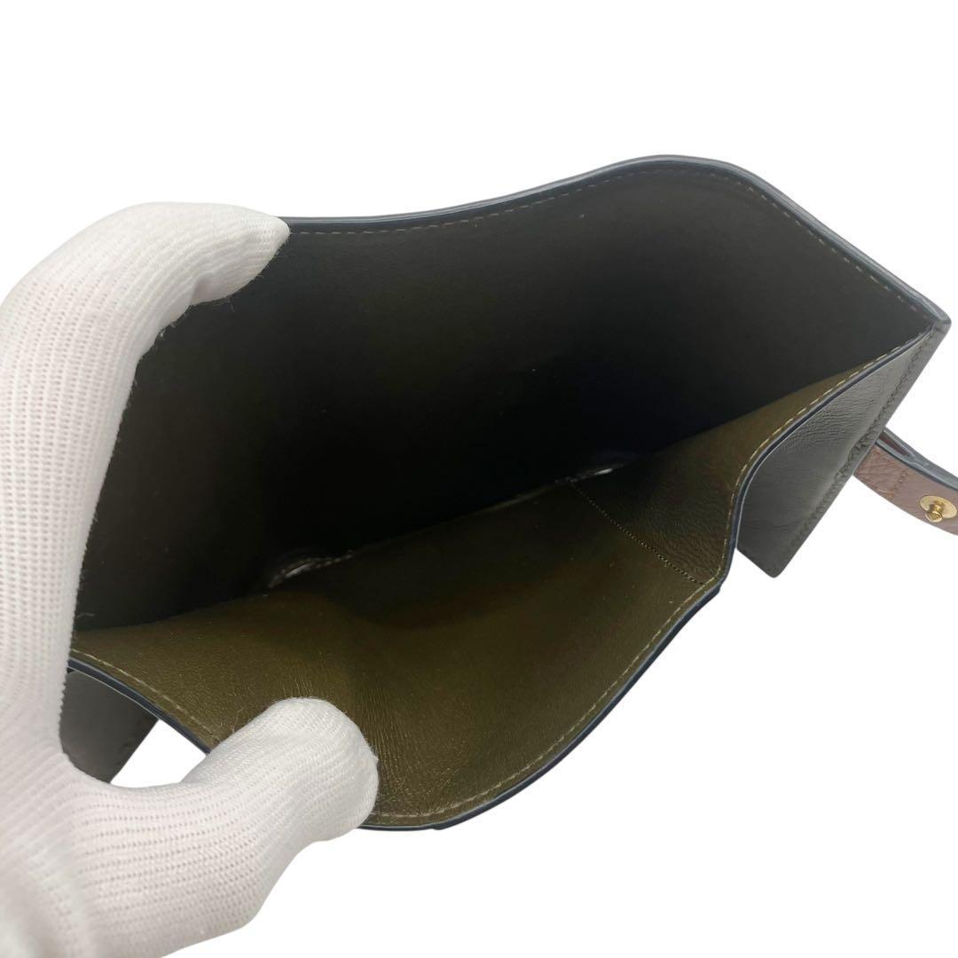 美品✨ ロエベ バーティカルウォレット スモール ブラウン