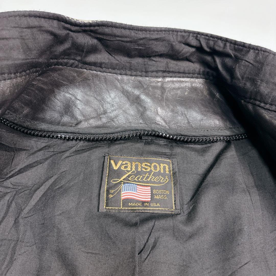 【XL相当】80's vanson TYPE-B シングルライダースジャケット