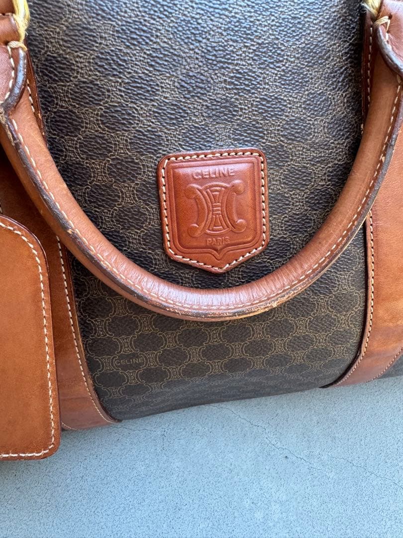 CELINE モノグラム レザーボストンバッグ