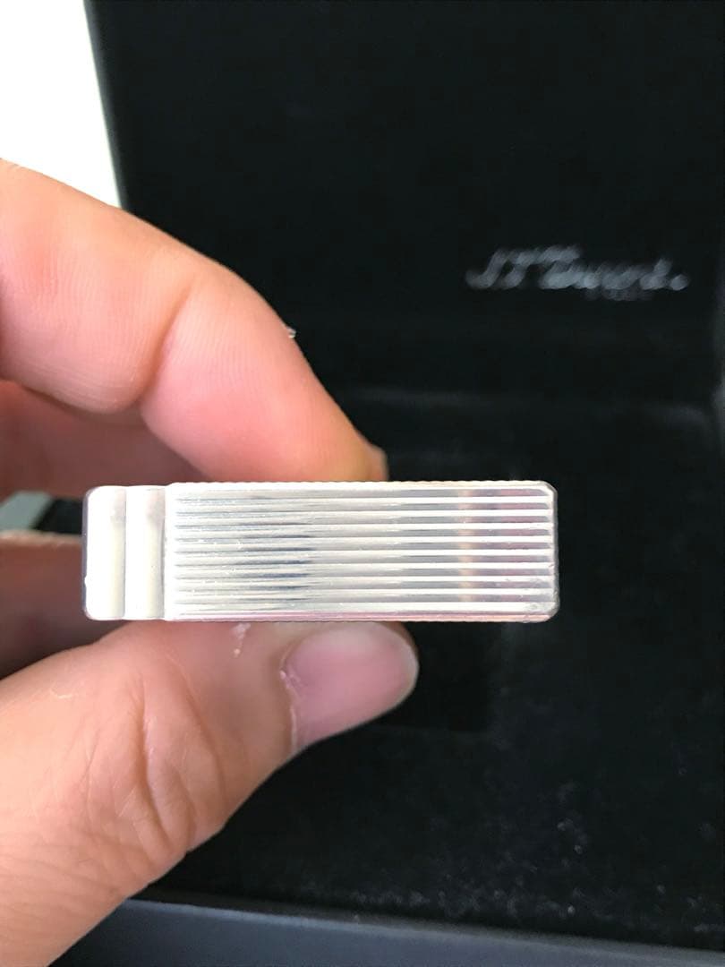 専用です　　　快音キーン　デュポンガスライター　シルバー　ストライプ　ライン２s