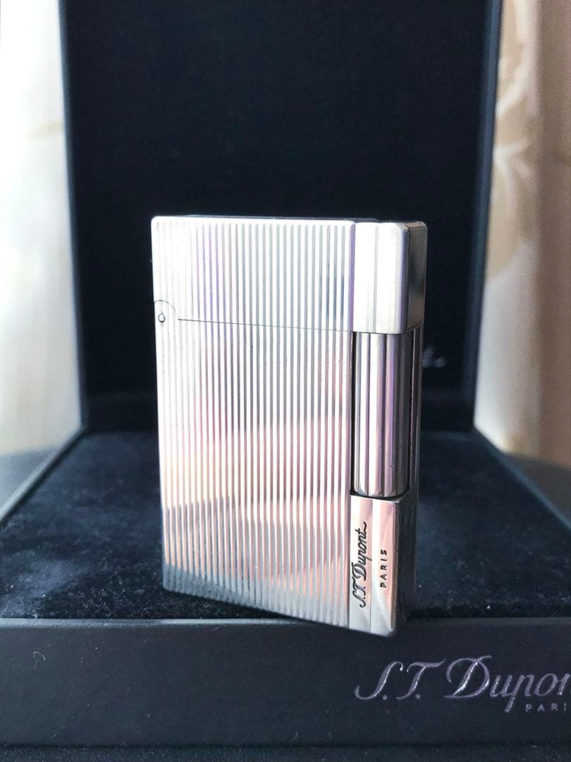 専用です　　　快音キーン　デュポンガスライター　シルバー　ストライプ　ライン２s