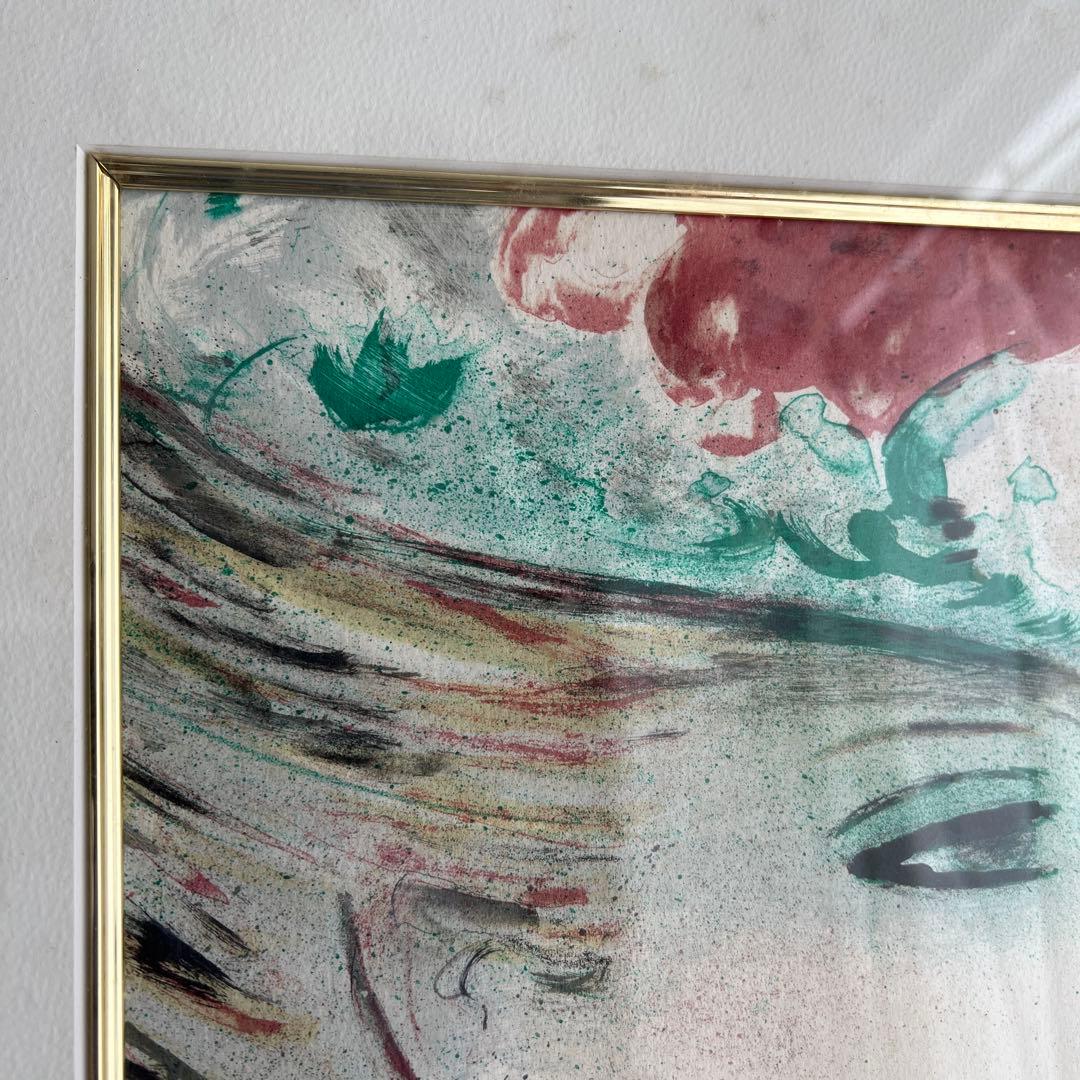 k216r120 フランス画壇の巨匠カシニョール 額装「バラとプロフィール」