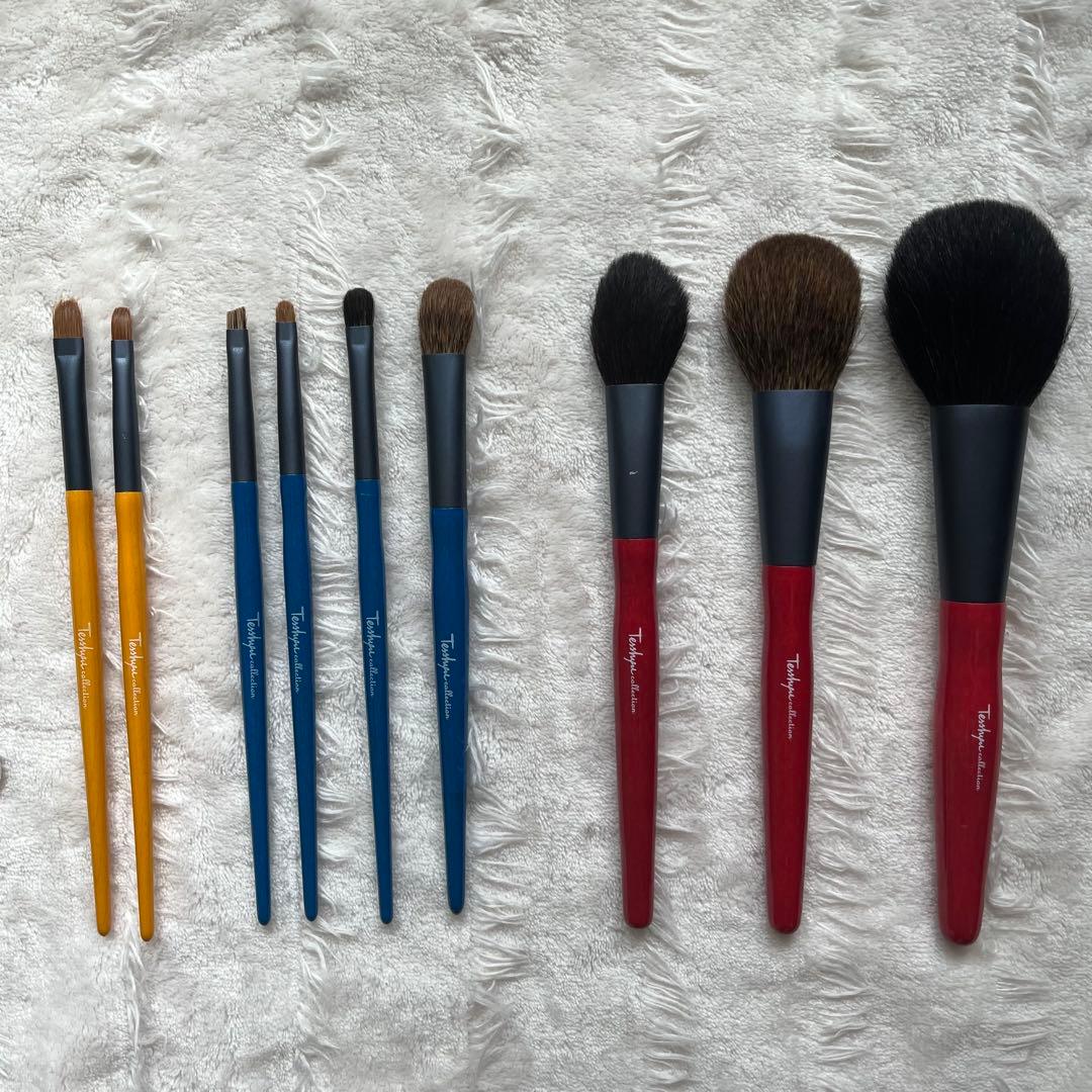 【最終値下げ】カネボウ鉄舟　熊野筆 ブラシセット9本【竹宝堂】