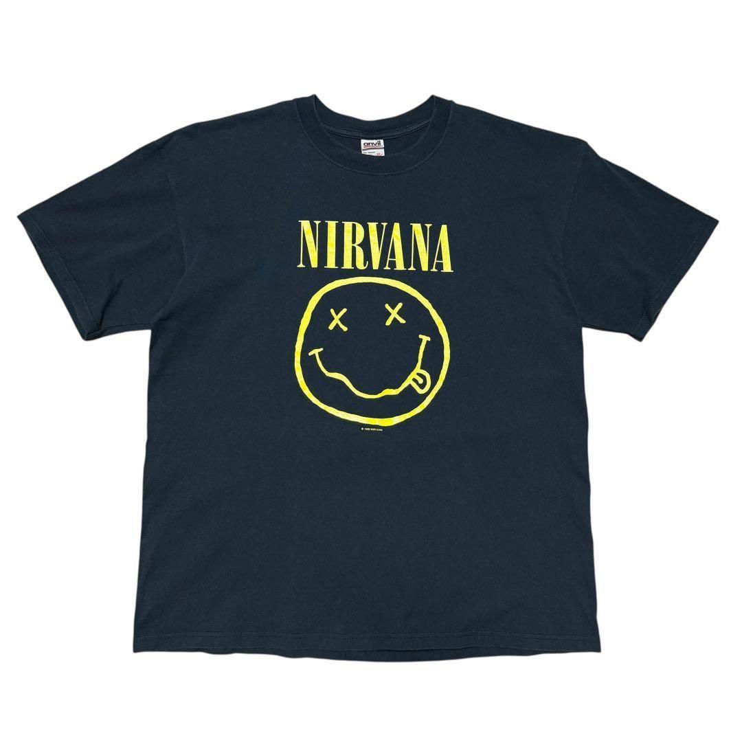 希少 XL 00's NIRVANA SMILE Tシャツ 1992 anvil