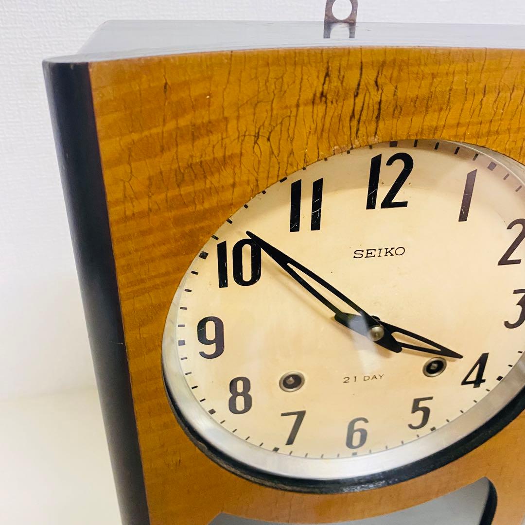 SEIKO 21日巻　ゼンマイ時計　古時計　機械時計　箱時計　72-2