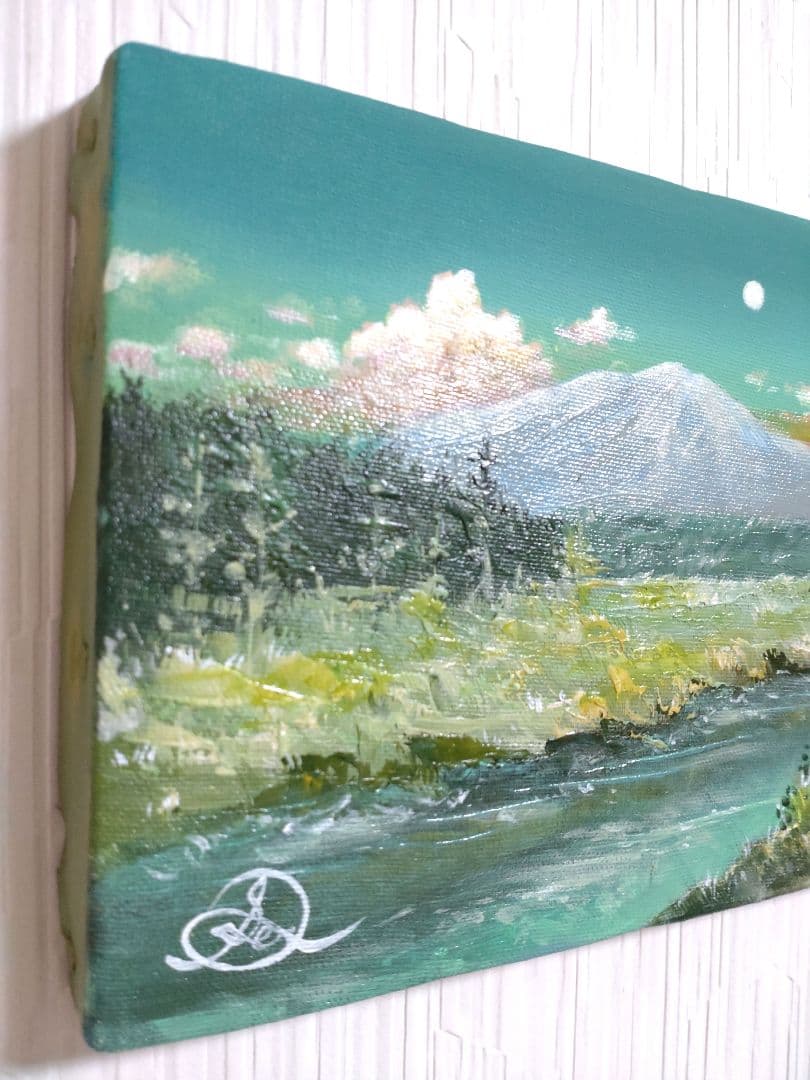 異世界の油絵【黄泉川】1点物の原画/作者サイン入り◆サムホールサイズ