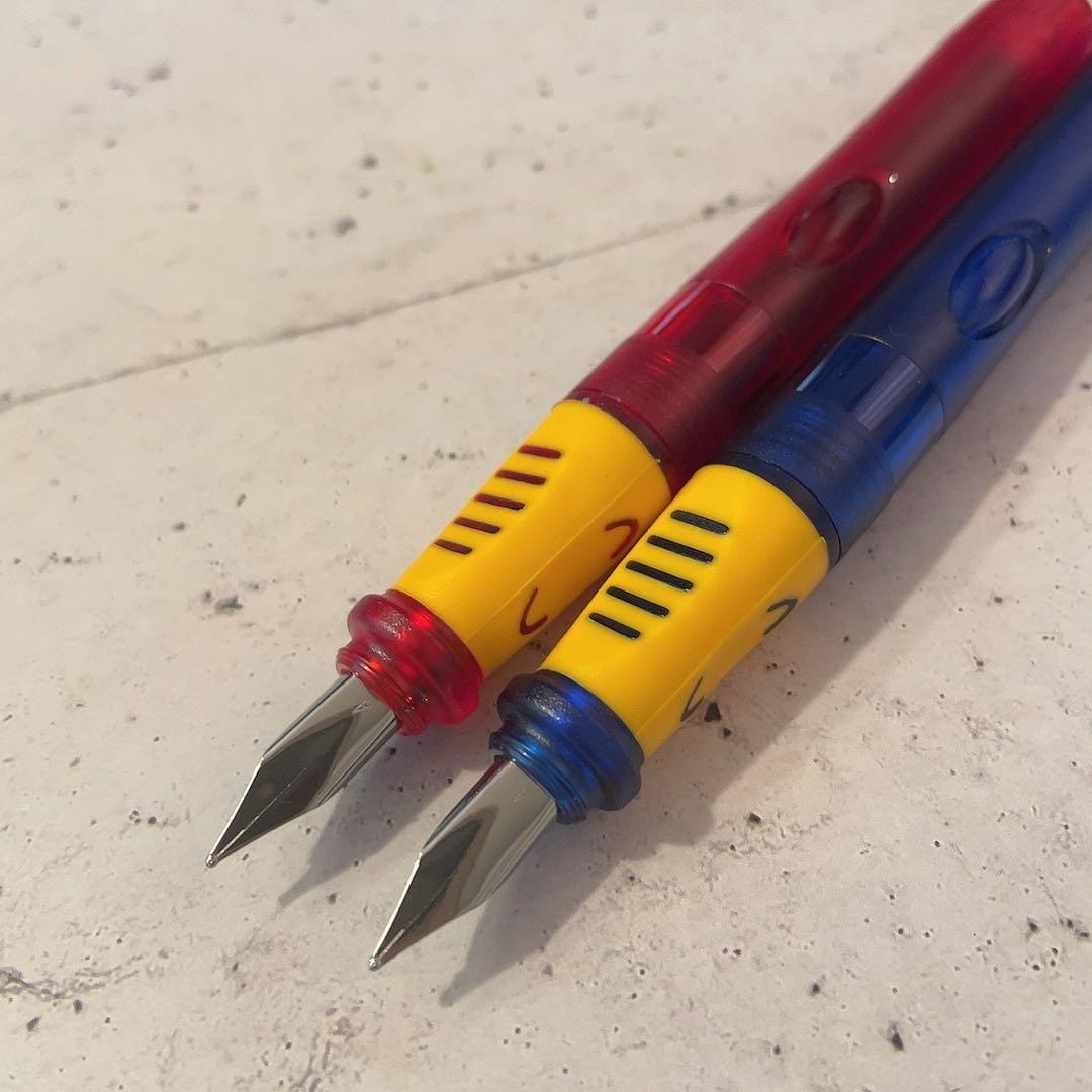 【4本セット】Pelikan PELIKANO junior 万年筆 青　赤