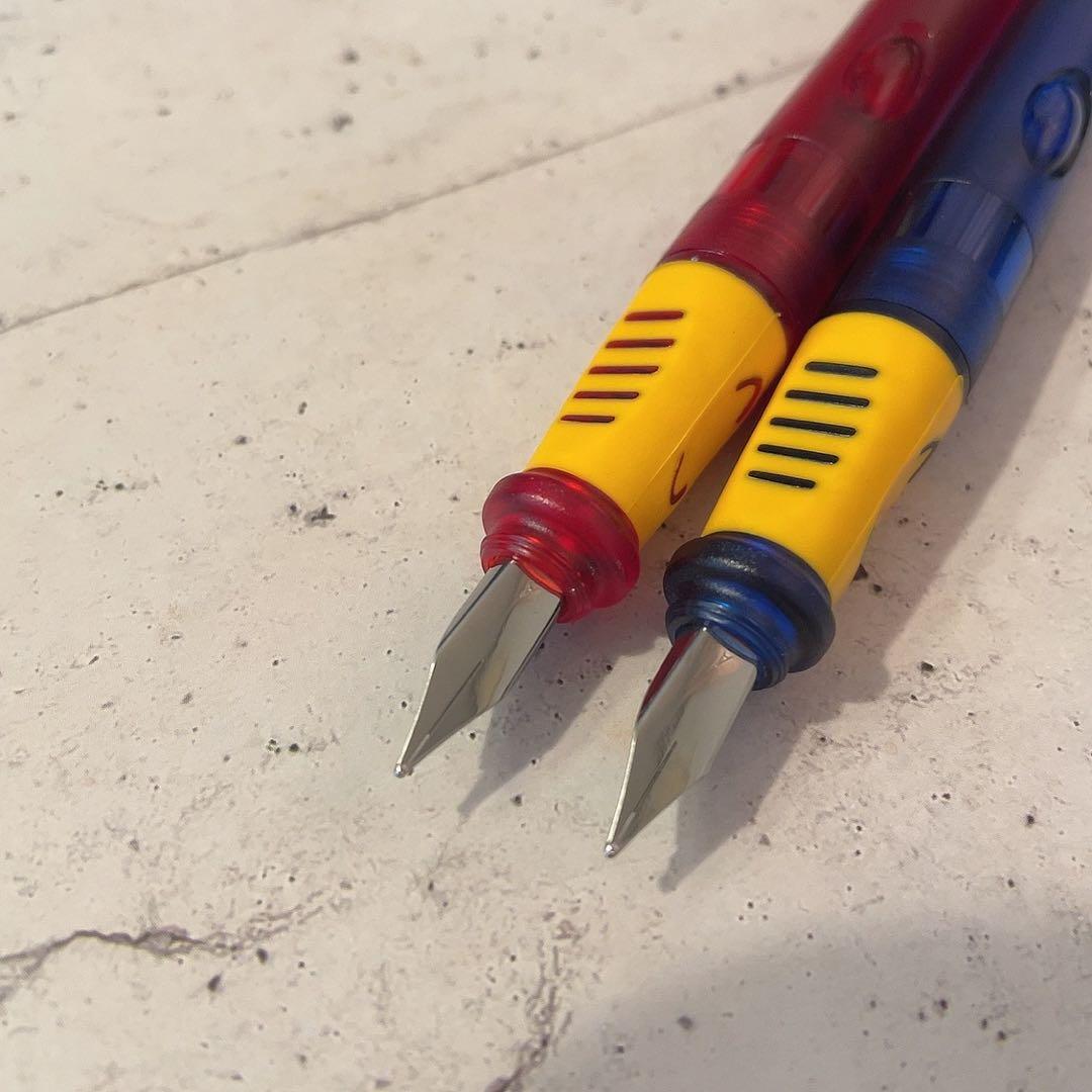 【4本セット】Pelikan PELIKANO junior 万年筆 青　赤