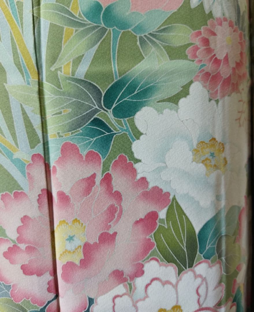 かめ様　422.振袖7点セット 正絹フルセット成人式　落款