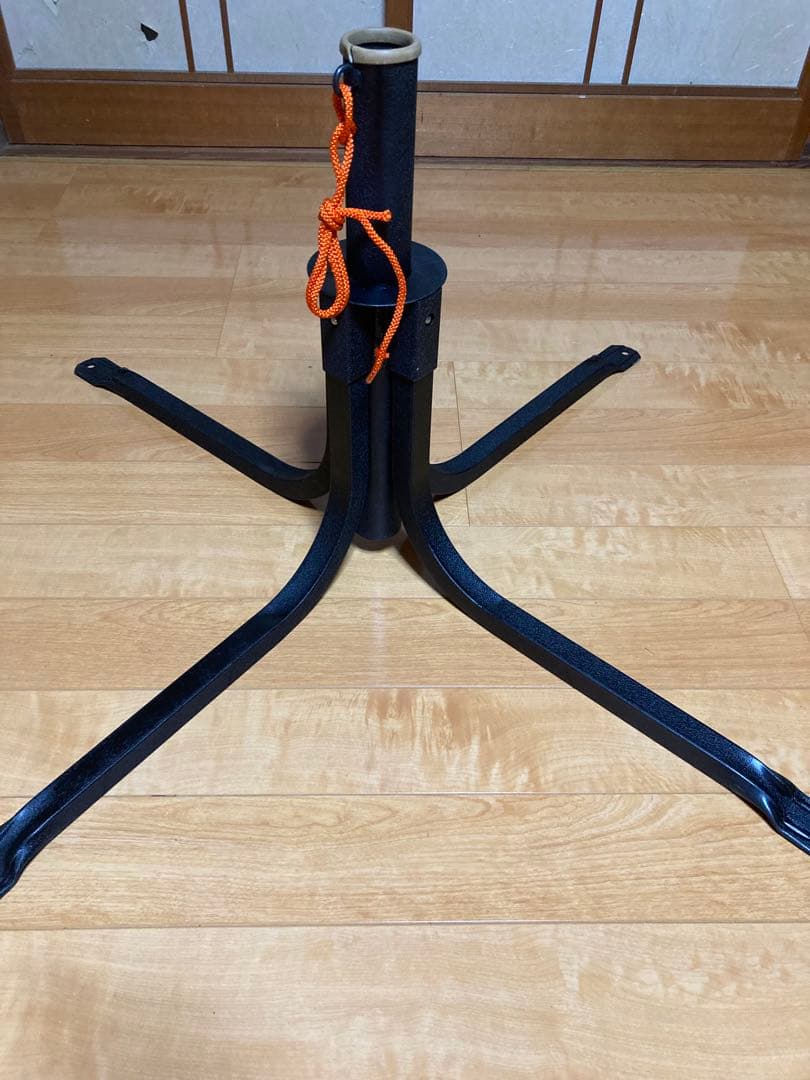 茶道具 立礼用品　野点　傘立て 鉄製 4本くい釘付