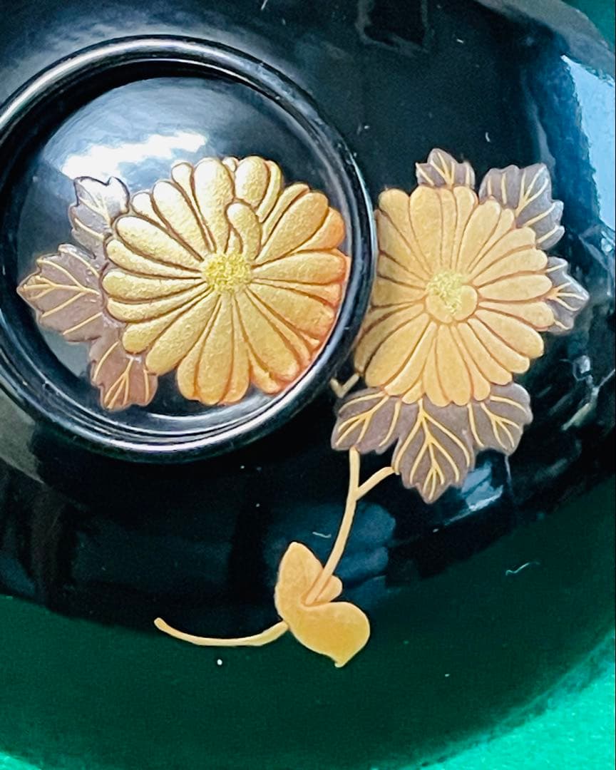 アンティーク明治期木製輪島塗金彩蒔絵蓋付き椀 3個セット