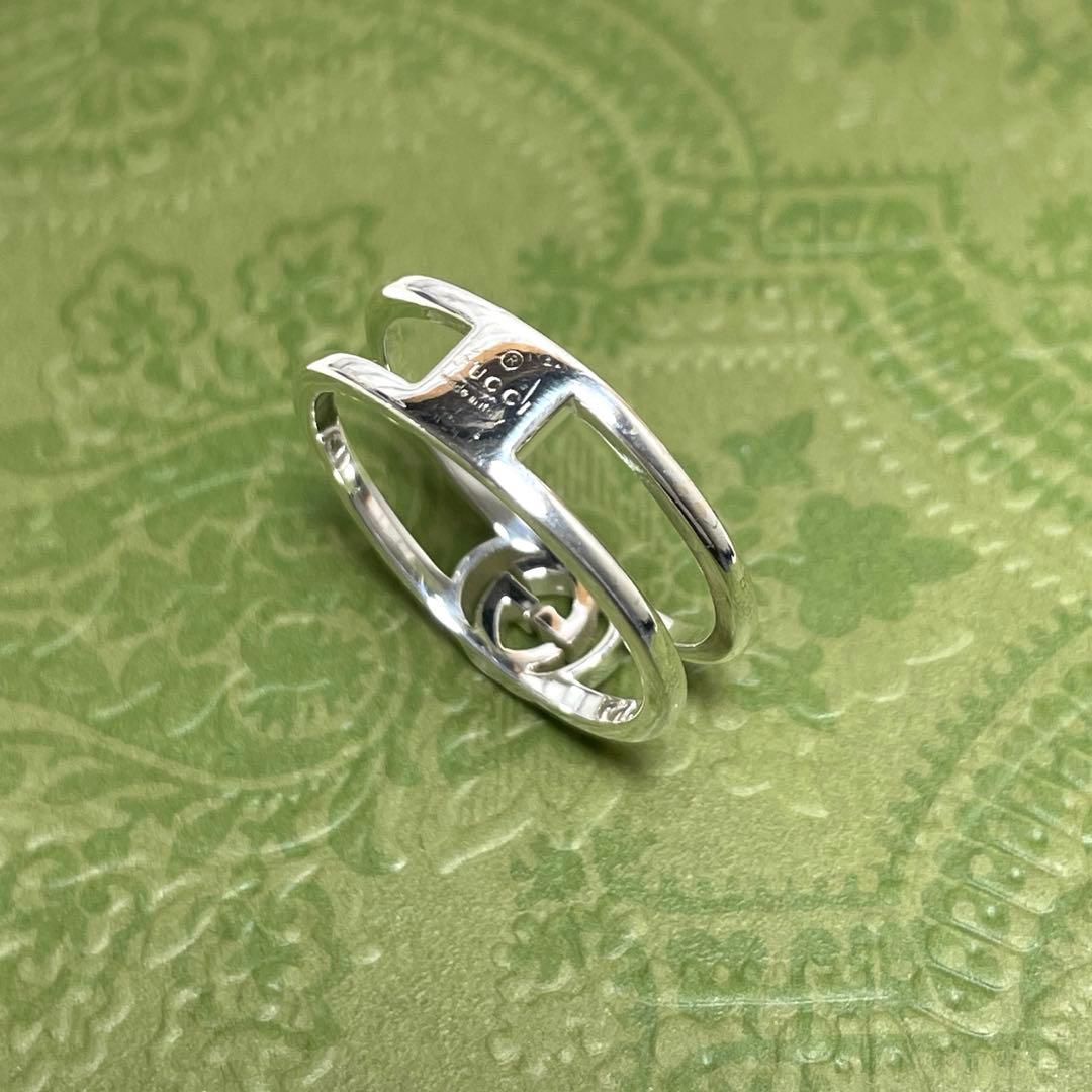 GUCCIグッチ インターロッキングGGリング　スリム　14号メンズ/レディース