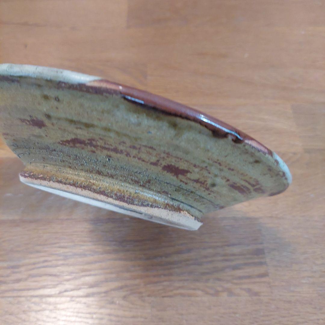 阿部文貴あべふみたか★益子焼丸◎直径約23cm♪おしゃれな高級丸皿