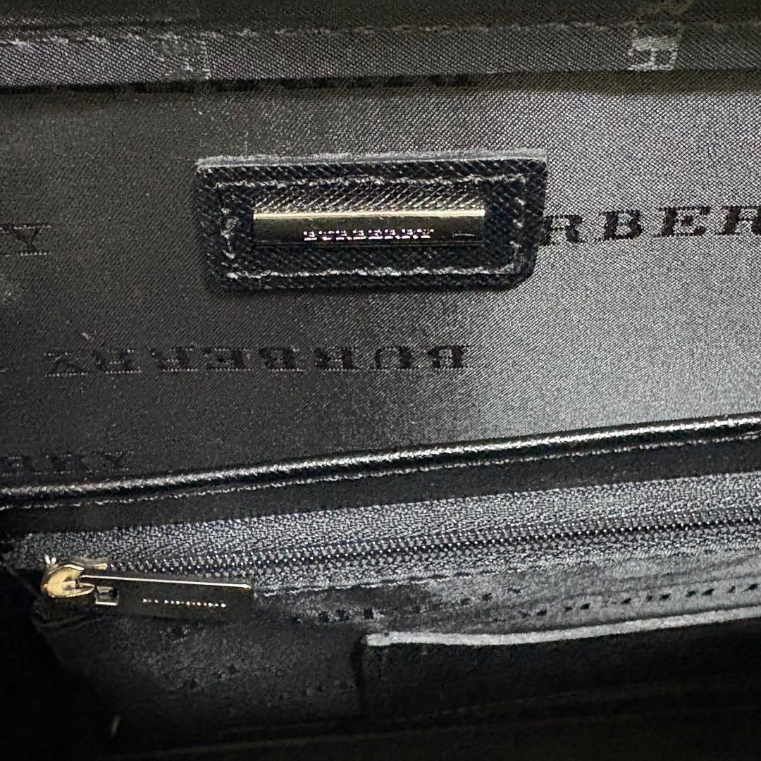 美品　バーバリー　ビジネスバッグ　ブリーフケース　サフィアーノレザー　本革　黒