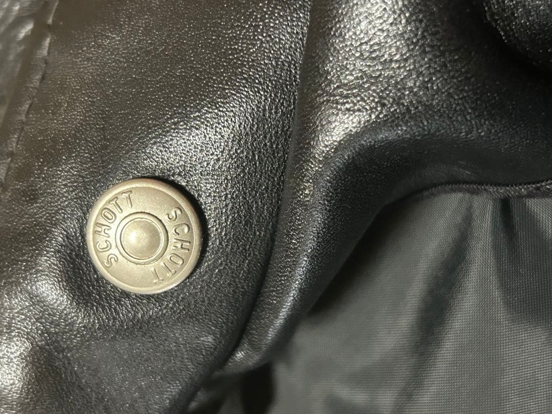 タ*郎様 Schott ショット 641 シングルライダース 40 本革 ブラッ