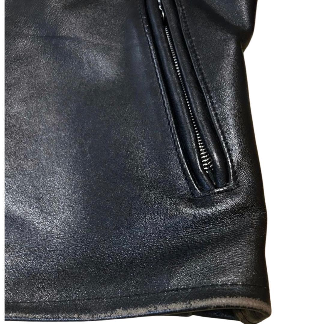 タ*郎様 Schott ショット 641 シングルライダース 40 本革 ブラッ