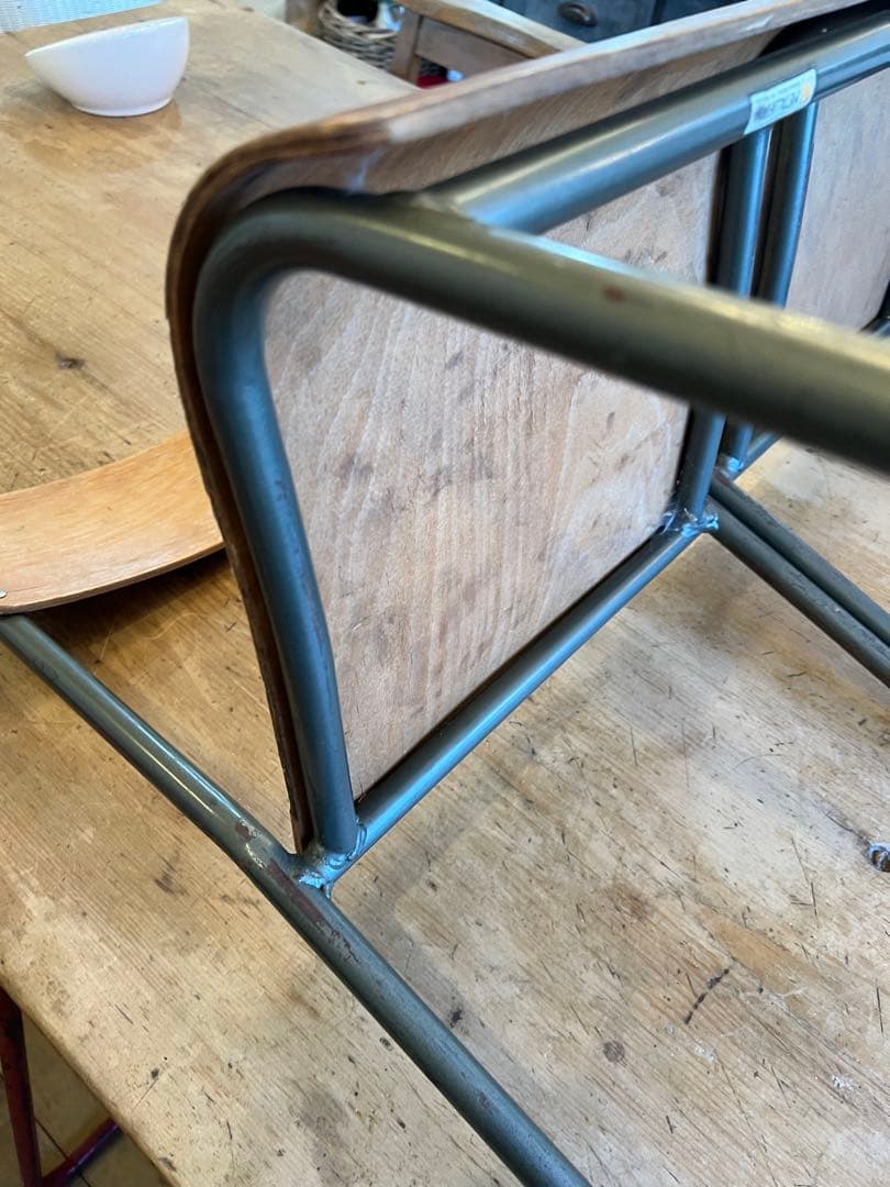 英国ヴィンテージキッススクールチェアー2脚セット