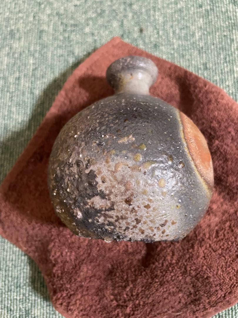 備前焼　希少　灰かぶり徳利(1)