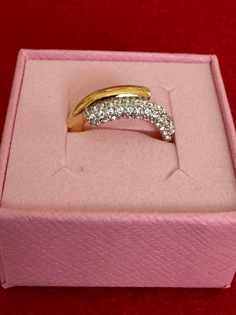 スワロフスキー ゴールドクリスタルリング価格交渉どうぞ