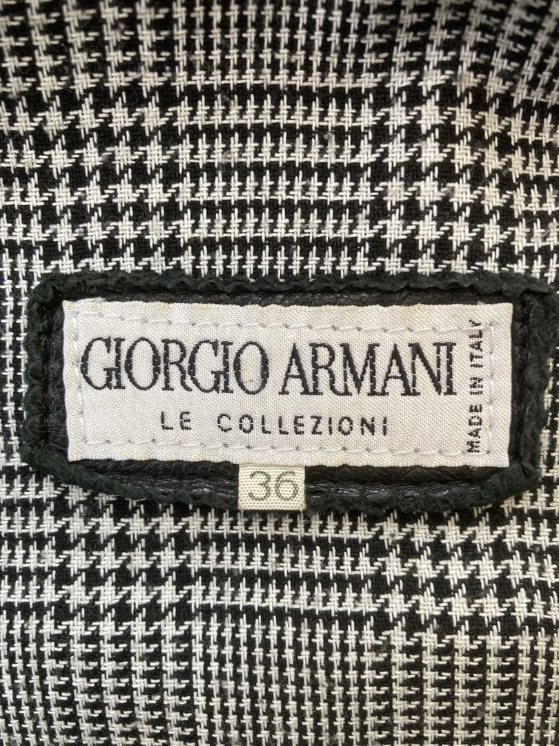 ブラックレザー ジャケット（GIORGIO ARMANI）