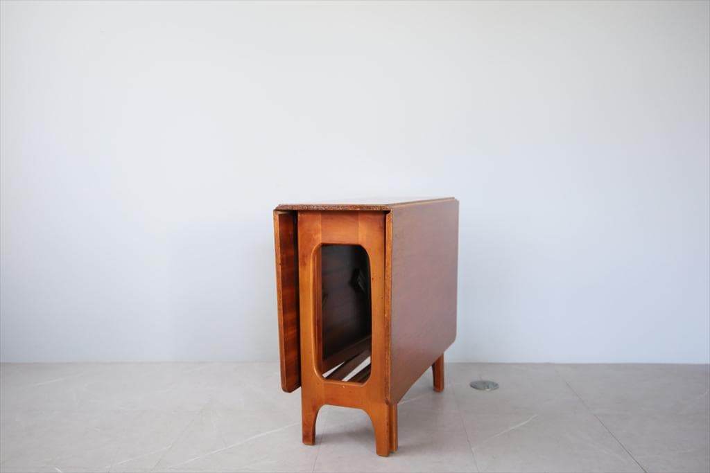 英国アンティーク木製ゲートレッグテーブル/ダイニング机バタフライ(91-73)