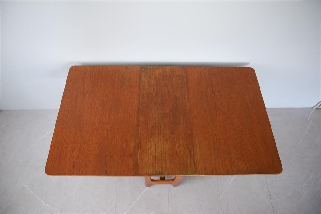 英国アンティーク木製ゲートレッグテーブル/ダイニング机バタフライ(91-73)