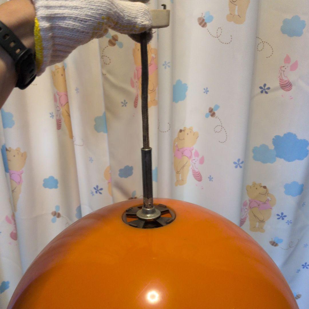 イエロー・オレンジ ドーム型ペンダントライト　2セット　レトロ