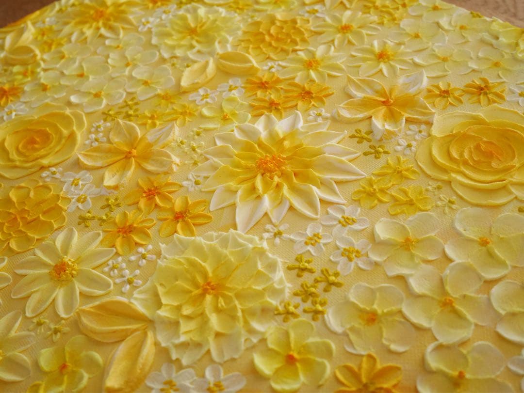 テクスチャーアート フラワーアート ボタニカル インテリア 花絵 花柄