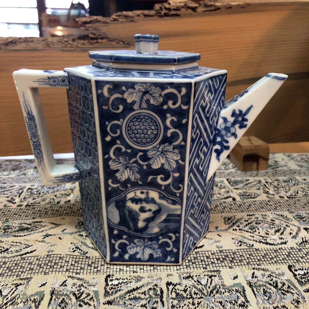 染付水注　時代　箱無し