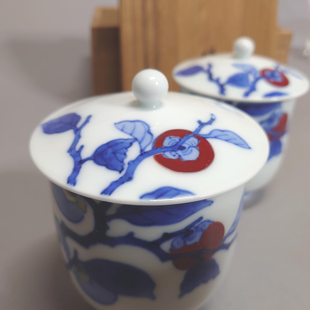 十三代 酒井田柿右衛門 夫婦湯呑 　＃73